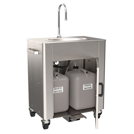 Acorn Controls DLX-JrPortable Hand-Wash Station, 31" Rim Height, Foot Pump, Tank In/Out, Gooseneck Only PS1010-JR-F11